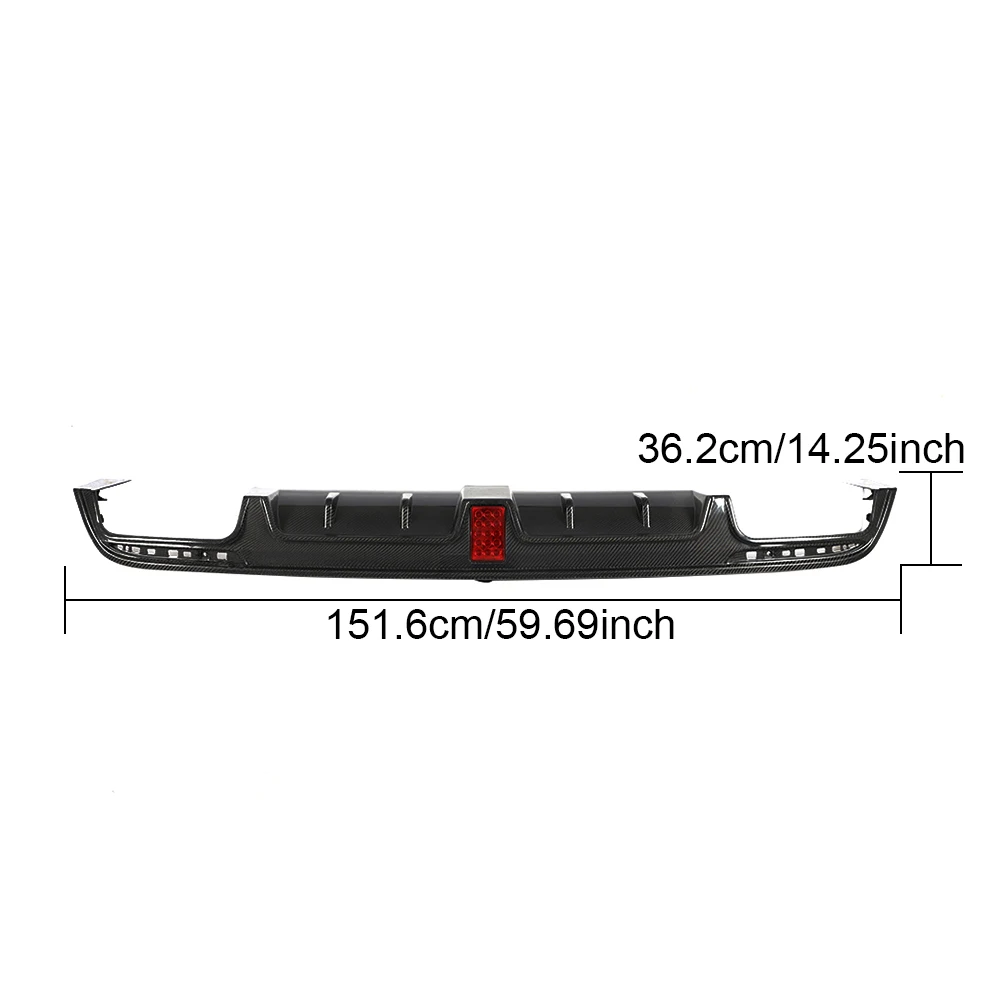Carbon Rear Bumper Diffuser Lip Fit for Benz S Class W222 Sport S63 S65 AMG 2014-17