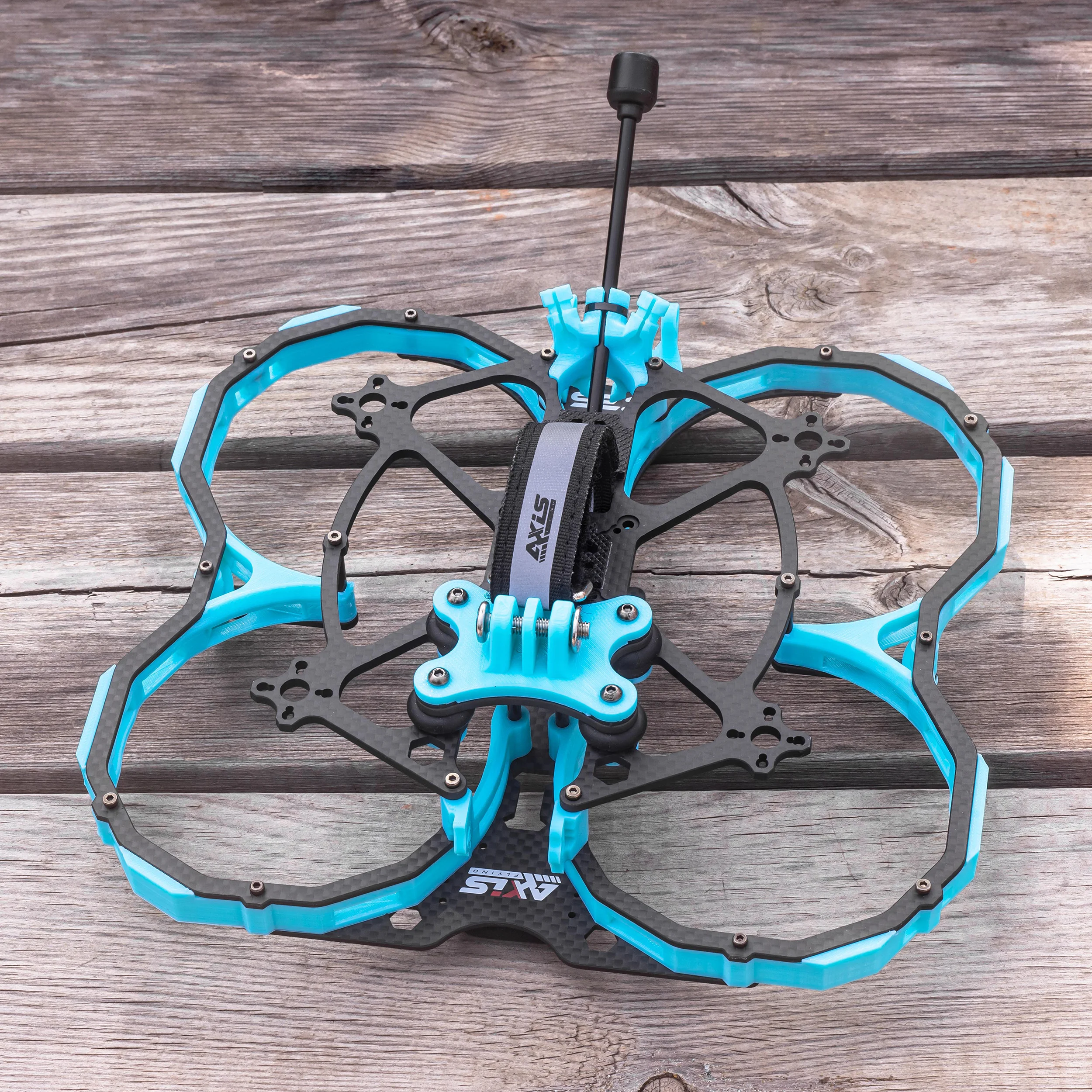 Axisflying C35 niebieski kot 3.5-calowa rama z odwróconym kanałem FPV profesjonalna amortyzacja i antywstrząs