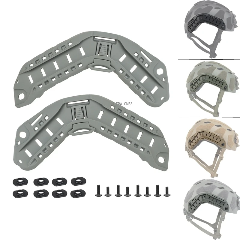 Tactical Fast MICH ACH Helmet Side Rail Guide Mount Connector Replacement Kit for Hunting Paintball Wargame Helmets