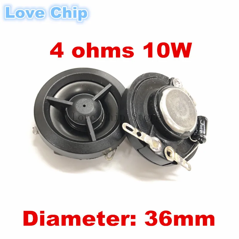 2pcs Small tweeter speaker 4 ohms 10 watts 10W 4R loudspeaker Diameter 35mm 36mm 3.5CM 3.6CM Good sound quality