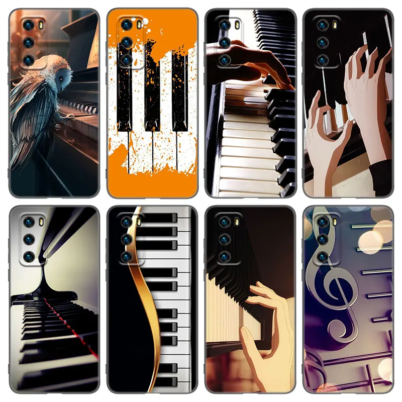 Music Piano Keyboard Phone Case For Huawei Pura 70 Ultra P20 P30 P40 Lite P60 Art P50 Pro P50E P Smart 2018 2019 2020 2021