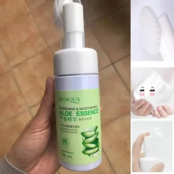 120ml Bioaqua Aloe Vera Moisturizing Massage Cleansing Foam Moisturizing Gentle Care Deap Clean Facial Cleanser