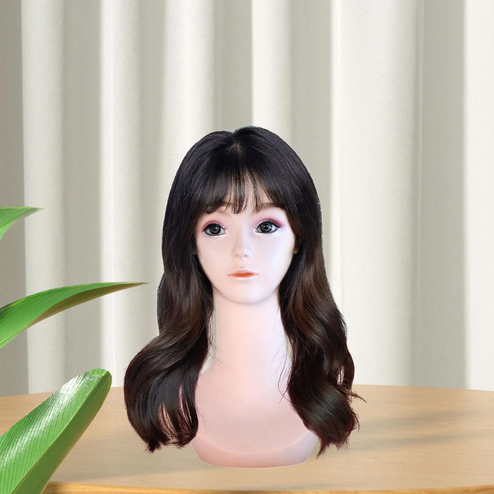 

Female Mannequin Head Portable Wig Holder Professional Cosmetology Face for Hats Jewelry Glasses Beauty Accessories Scarves