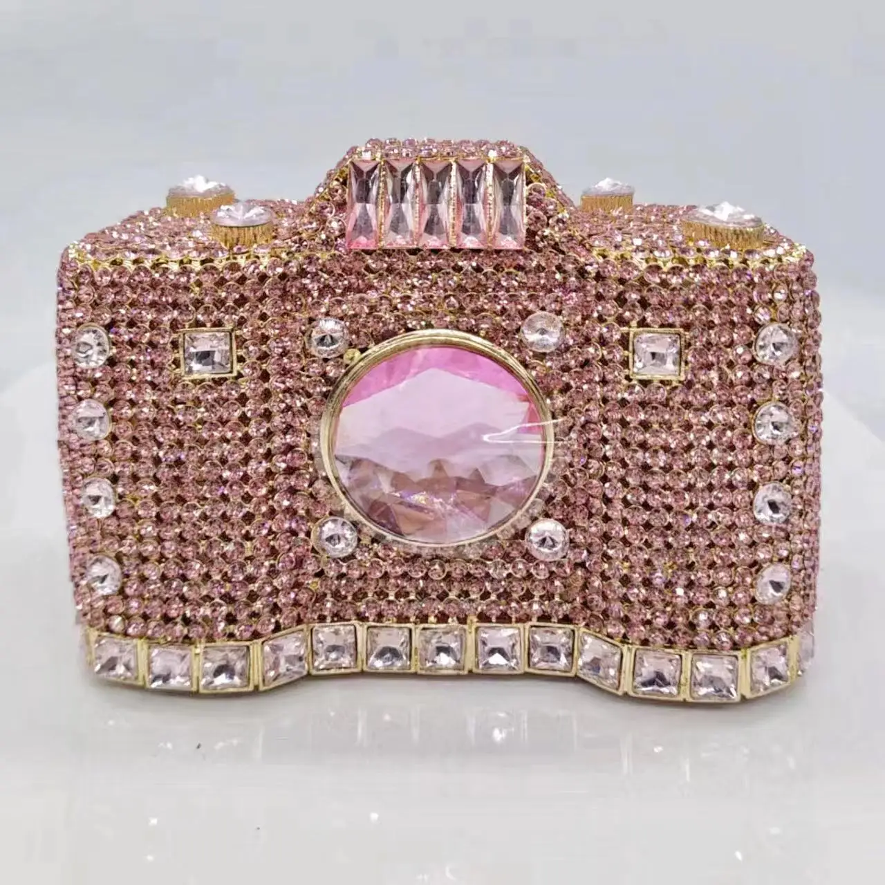 Camera Styling Women Rhinestone Clutch Bag Crystal Luxury Designer Handbags for Female Unique Party Bags Vintage Evening Bags