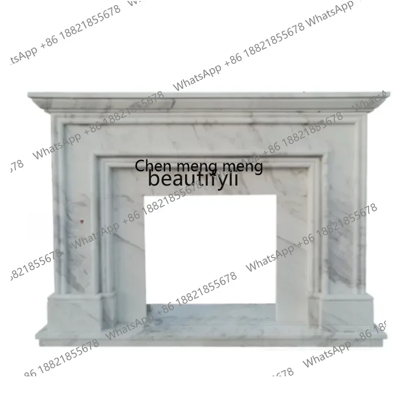 D178  y Marble stone carving European natural white stone American decorative craftsmanship fireplace rack decorative cabinet or