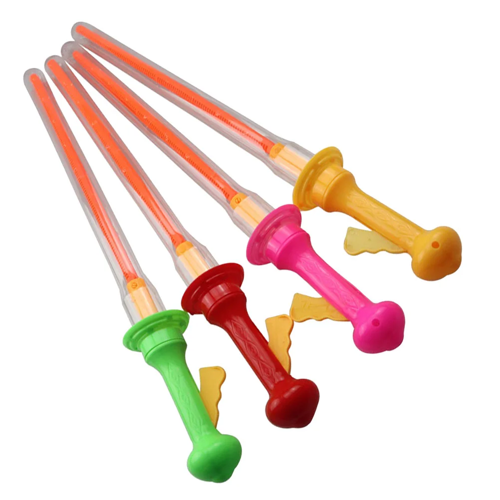 4pcs Funny Bubble Stick Outdoor Playing Bubble Wands Toys Bubble Maker Stick Party Favors for Kids without Bubble Liquid (Random