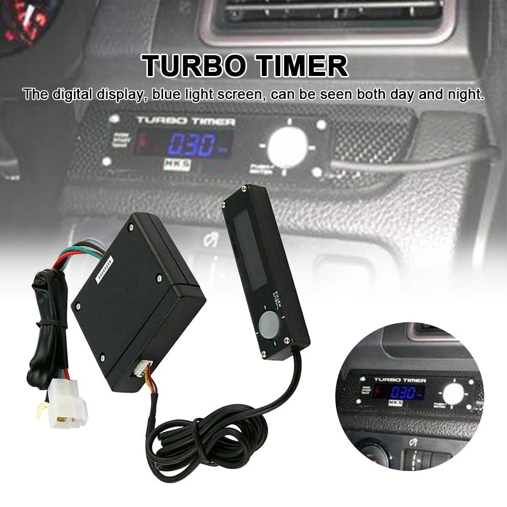 Car Universal Turbo Timer with White LED Display Digital Type Auto Turbo Timer HKS Flameout Delayer