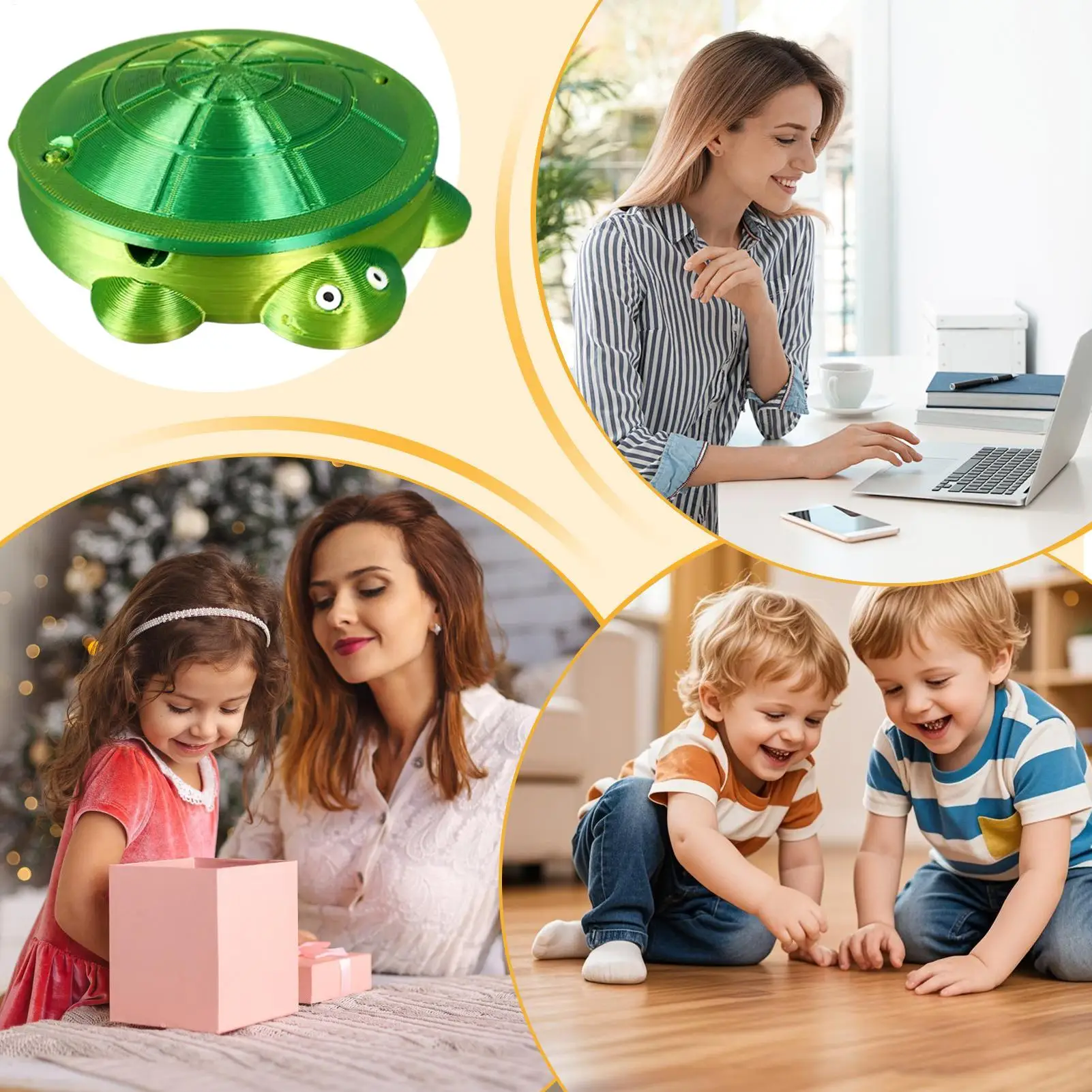 ถาดทรายเต่าจิ๋วแบบพกพา ของเล่นเสริมพัฒนาการ ถาดศิลปะ ถาดทรายเต่าจิ๋วพร้อมฝาปิด สำหรับเด็กเล็ก เล่นในสวน ชายหาด กลางแจ้ง ในร่ม