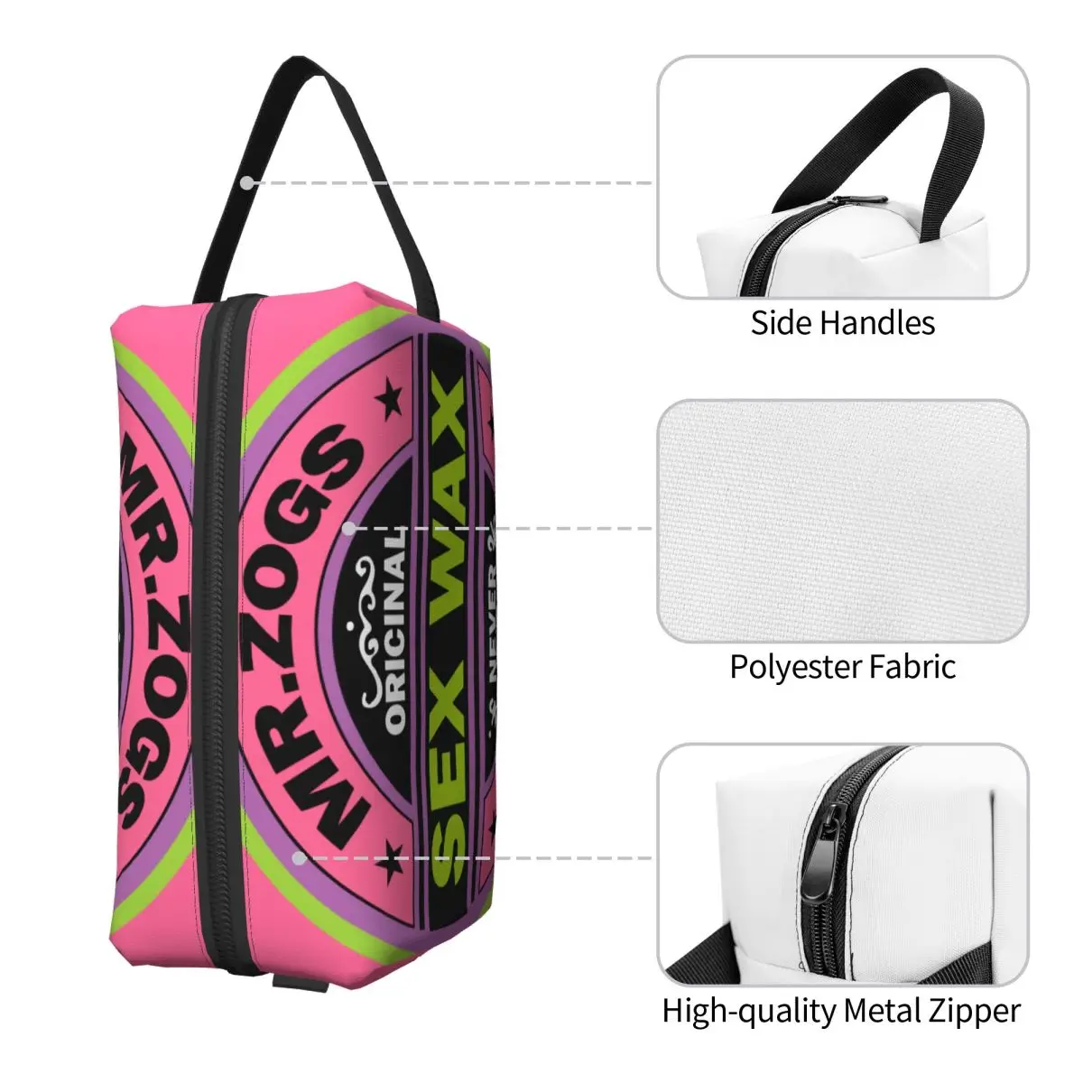 Custom Mr Zogs Surfing Sex Wax Makeup Bag for Women Travel Cosmetic Organizer Fashion Storage Toiletry Bags