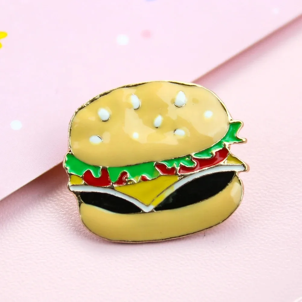 

Эмалированная булавка для гамбургера, значок для одежды, прочный стильный аксессуар для пальто, рубашек, жилетов, рюкзаков, украшение для наряда, вдохновленный на открытом воздухе