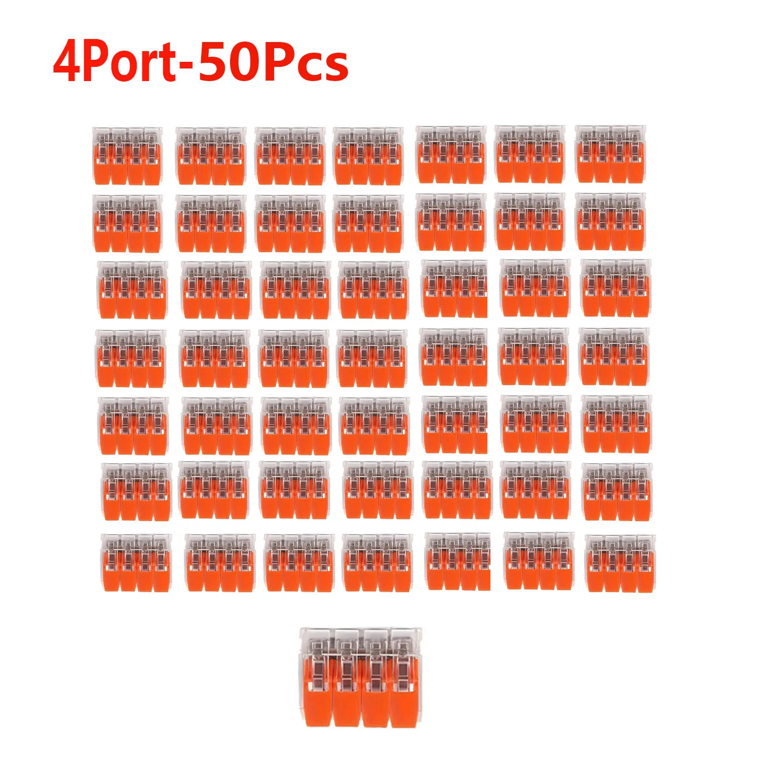 50/100 stuks elektrische snelconnectoren, doe-het-zelf kabelverbindingsgereedschapsset (28-12 Awg), 2/3/4/5 poort plug-in elektrische connectoren