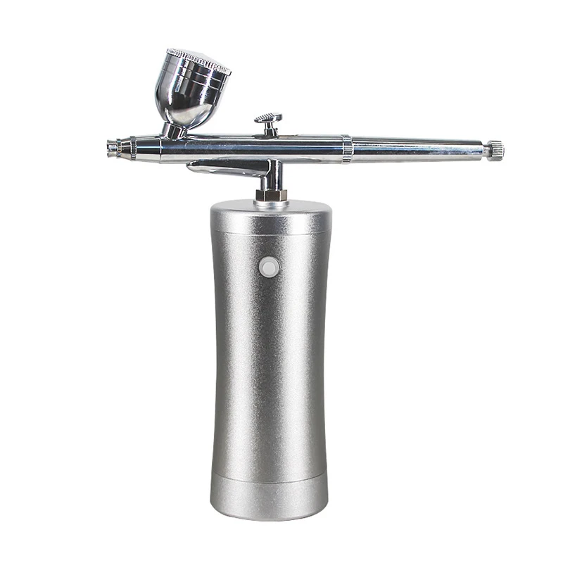 Mini aerógrafo facial, injetor de oxigênio e água, máquina de dezenas, compressor, nano atomizador, pulverizador, conjunto de infusão de maquiagem, pele