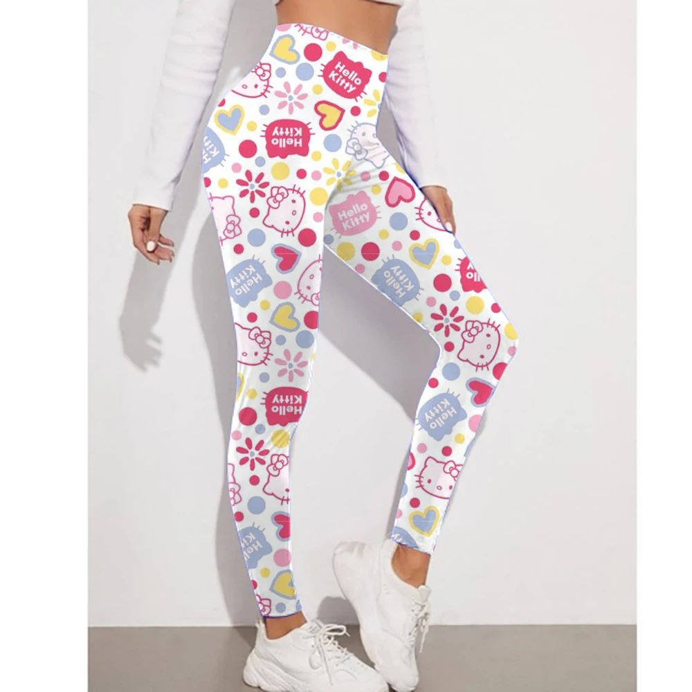 Hello Kitty print Women's pants Sale Fitness Female Leggings Sportswear woman gym Comfortable And Formfitting Yoga Pants