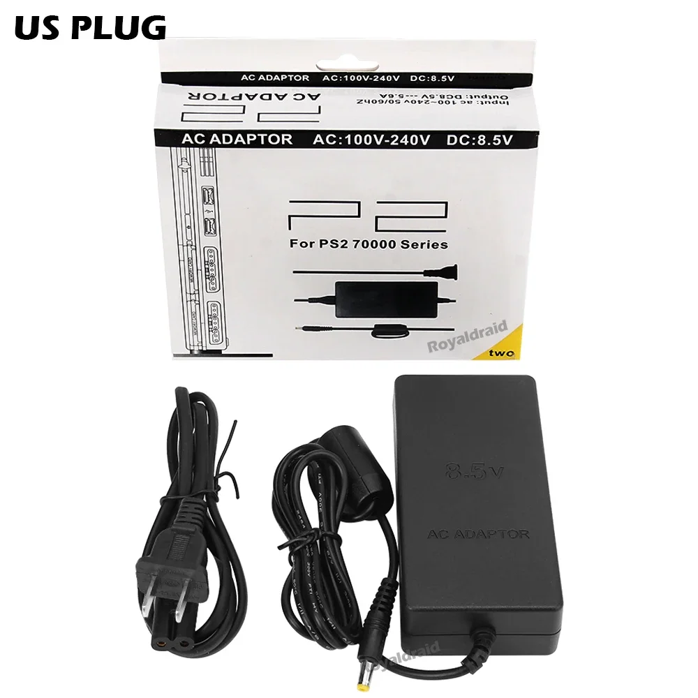 NIEUWE Voeding Voor PS2 Vervanging AC Adapter Oplader Kabel Snoer 100-240 V DC 8.5 V voor PS2 Slim 70000 Console EU Plug/US Plug