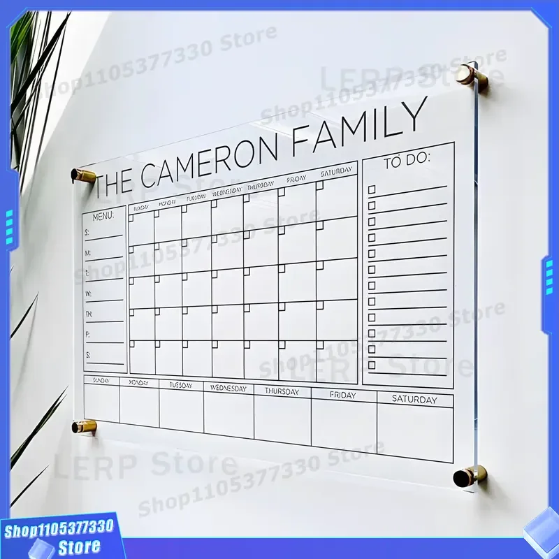 Custom Transparent Acrylic Calendar Board Personalized Printable Wall Mounted Notepad Direct From Factory For Home Office