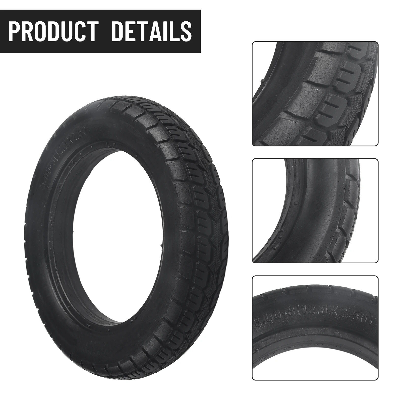 E Bike & Scooter Compatible Solid Tire Reliable Performance in a Design Size 12 Inches Model 12 5x2 50 (64203)