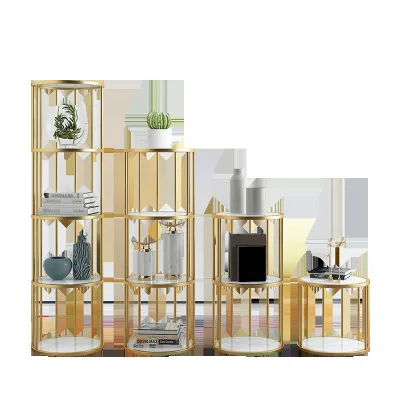 

yy-Iron Shelves Floor Marble Multi-layer Bedroom Creative Storage Rack Living Room Storage Rack