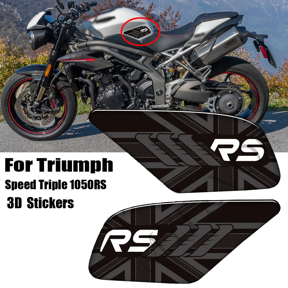 2016 - 2020 Motorcycle Stickers Decals Gas Fuel Oil Kit Knee Tank Protector Pad Grips For Triumph Speed Triple 1050RS 1050 RS