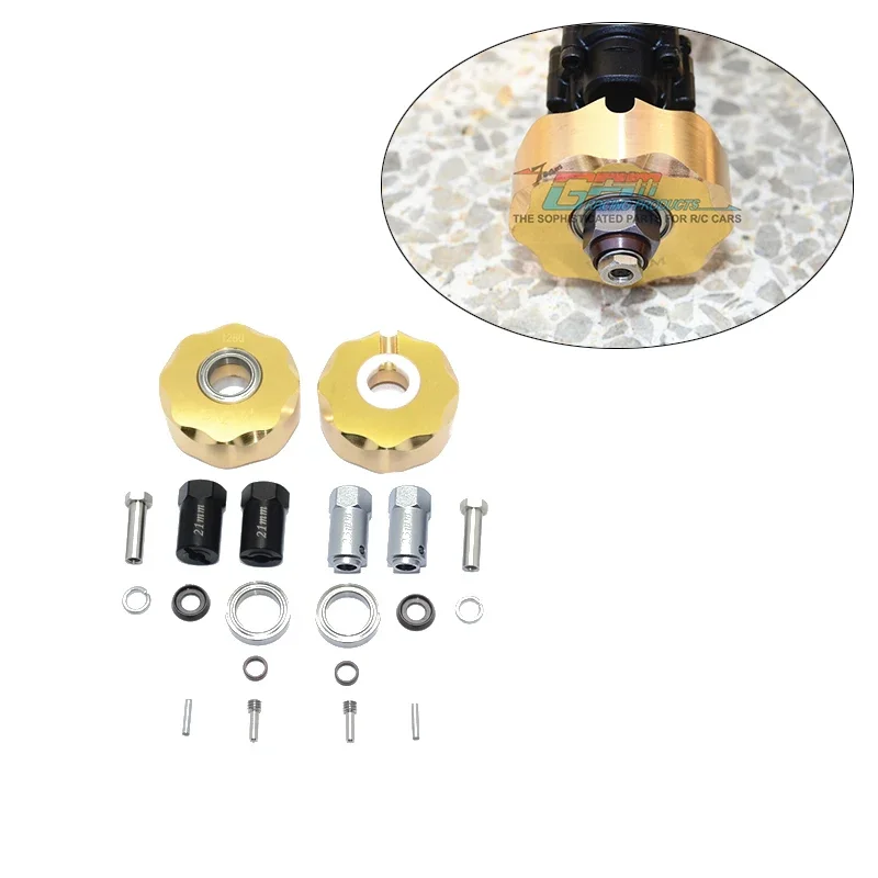 

GPM Parts Metal Brass Counterweight 23mm Thick Adapter Set for AXIAL SCX10 90046 90047 1/10 RC Model Car Crawler