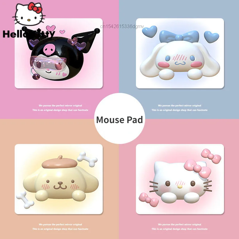 

Sanrio Hello Kitty Kuromi Kawaii Mouse Pad Gamer Computer Mousepad Gaming Accessories Mouse Pad Notebook Laptop Keyboards Pad