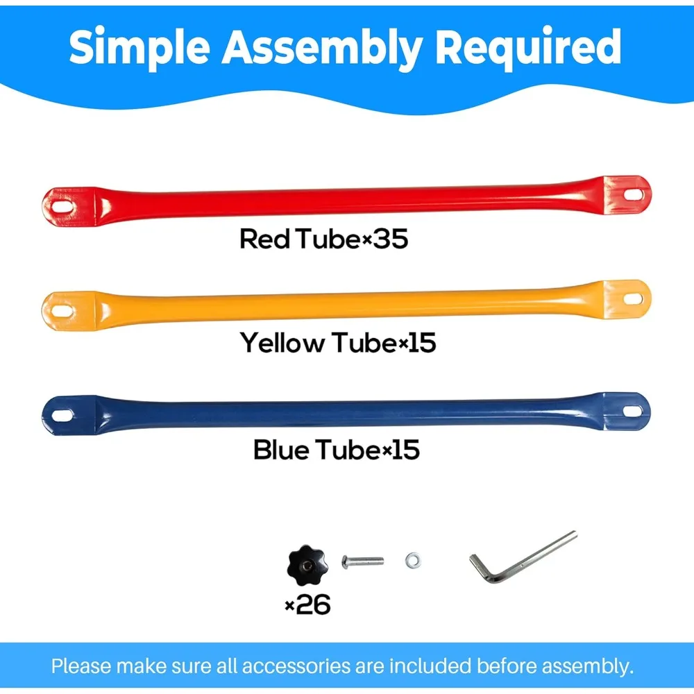 لعبة التسلق في الهواء الطلق للأطفال، صالة الألعاب الرياضية في الغابة مناسبة للأطفال الذين تتراوح أعمارهم بين 4-8 سنوات، هيكل تسلق بإطار فولاذي عالي 7 أقدام #6