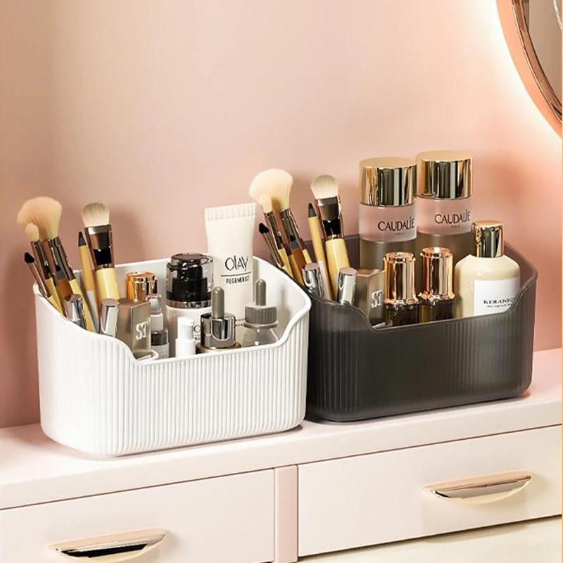 Desktop Cosmetics Storage Box Toiletries Cotton Swab Container Bathroom Accessories Brushes Makeup Organizer Case Lipsticks Box