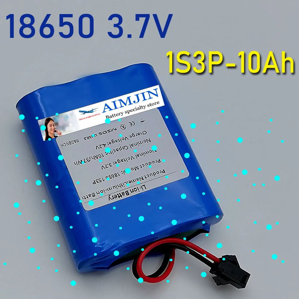 

AIMJIN 1S3P SM plug 100% Original INR18650 10000mAh/10AH 20A battery 3.7V screwdriver battery 18650 battery pack