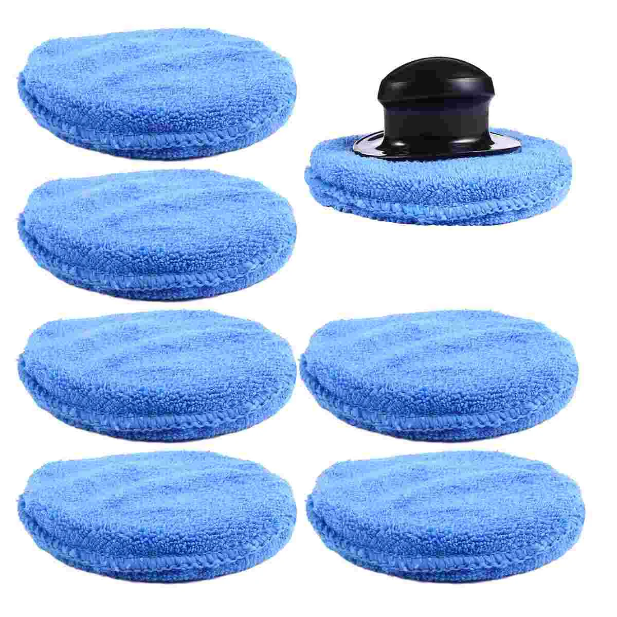 

8 Pcs Polishing and Waxing Sponge Cloth Applicator Car Pad Plated Crystal Tool Wiper Plastic Durable