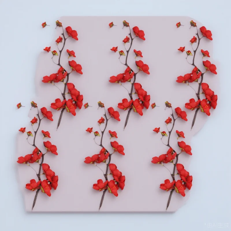 

Plum Blossom Cake Picks Plastic Decorations for Birthday Wedding Holiday Parties Valentine Flower Toppers Cupcake Dessert Picks