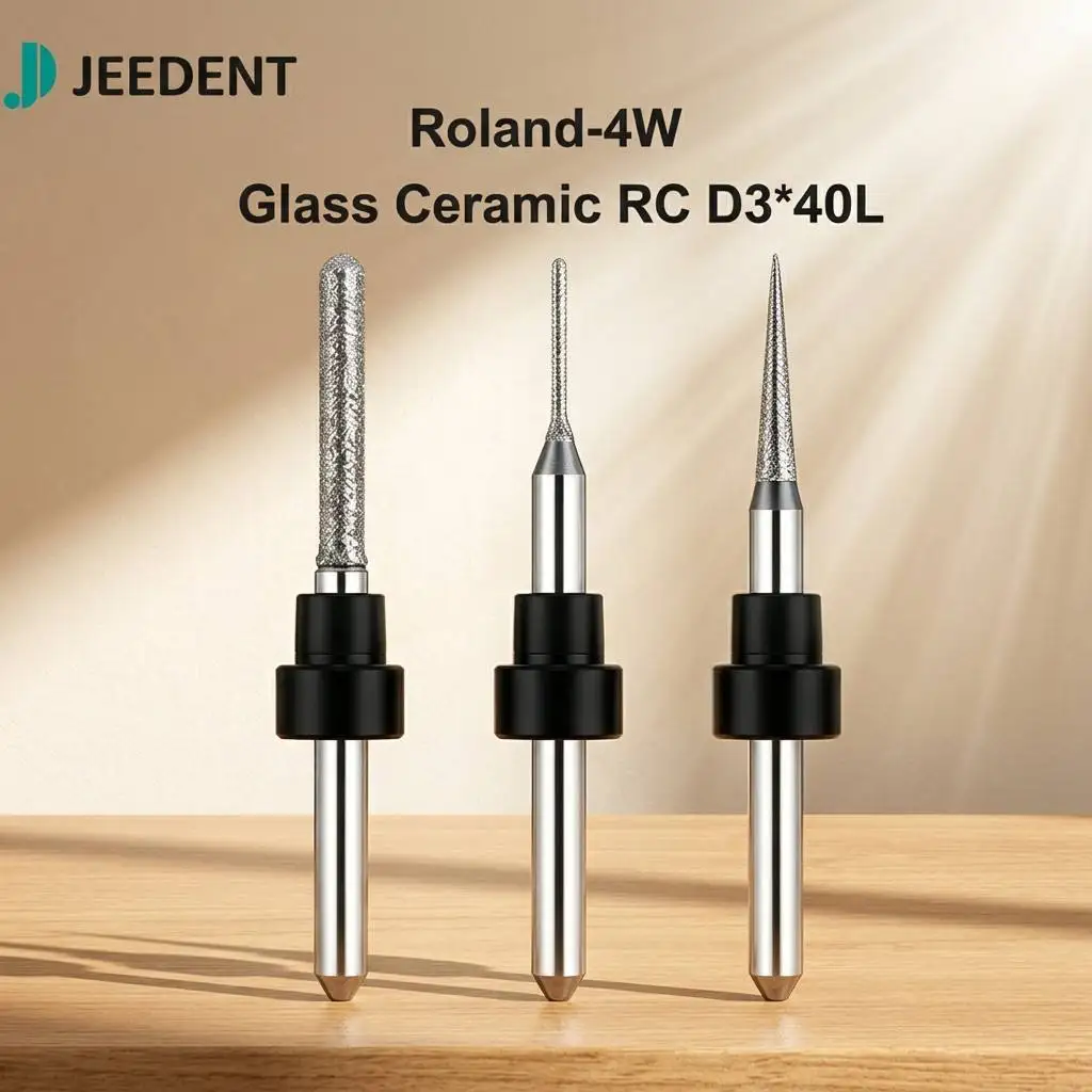 YRC-5X Milling Burs for Zirconia Diamond Coated DC DLC Cutting Tool D4 50mm 50L CAD CAM Dental Lab Milling Cutter