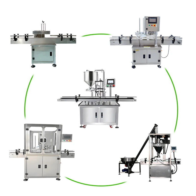 Customized All Kinds of Automatic Strawberry Sauce Oil Water Juice Liquid Plastic Bottles Filling Machines Production Line