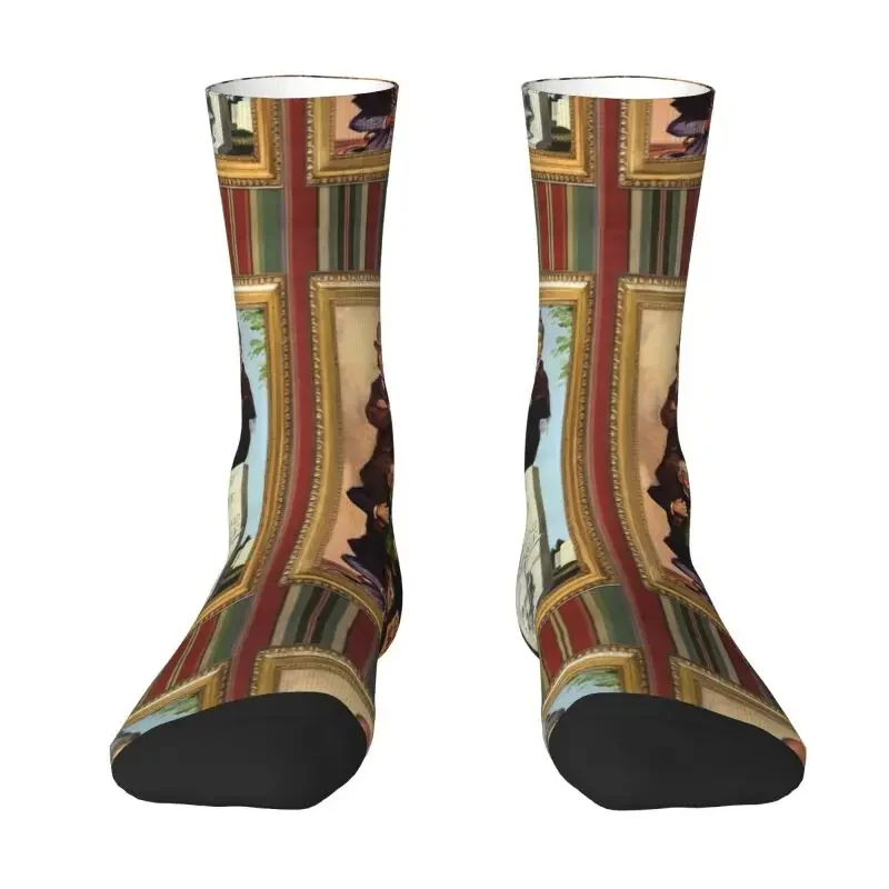 Fun Men's Haunted Mansion Stretching Dress Socks Unisex Comfortable Warm 3D Printing Crew Socks