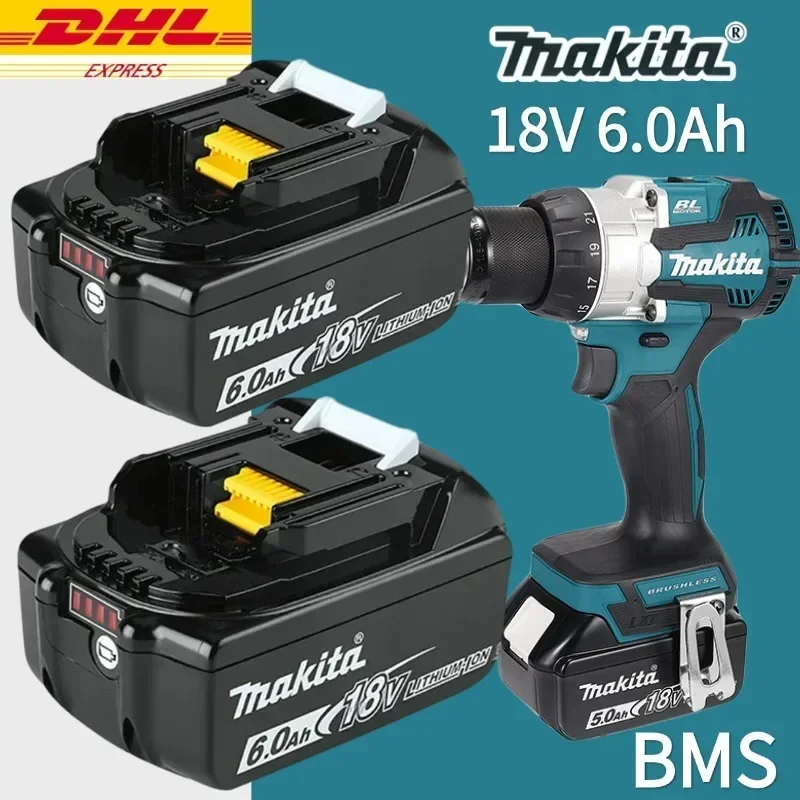 Stable Output 6000mAh 18V Li-ion Battery For Makita 18V Cordless Leaf Blower Vacuum Cleaner Power Tools