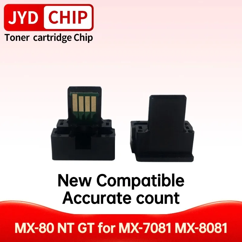 Reinicio del cartucho del chip de tóner MX-80 MX-80NT-BA MX-80NT-CA MX-80GT-BA MX-80GT-CA Compatible con chips de impresora Sharp MX-7081 MX-8081