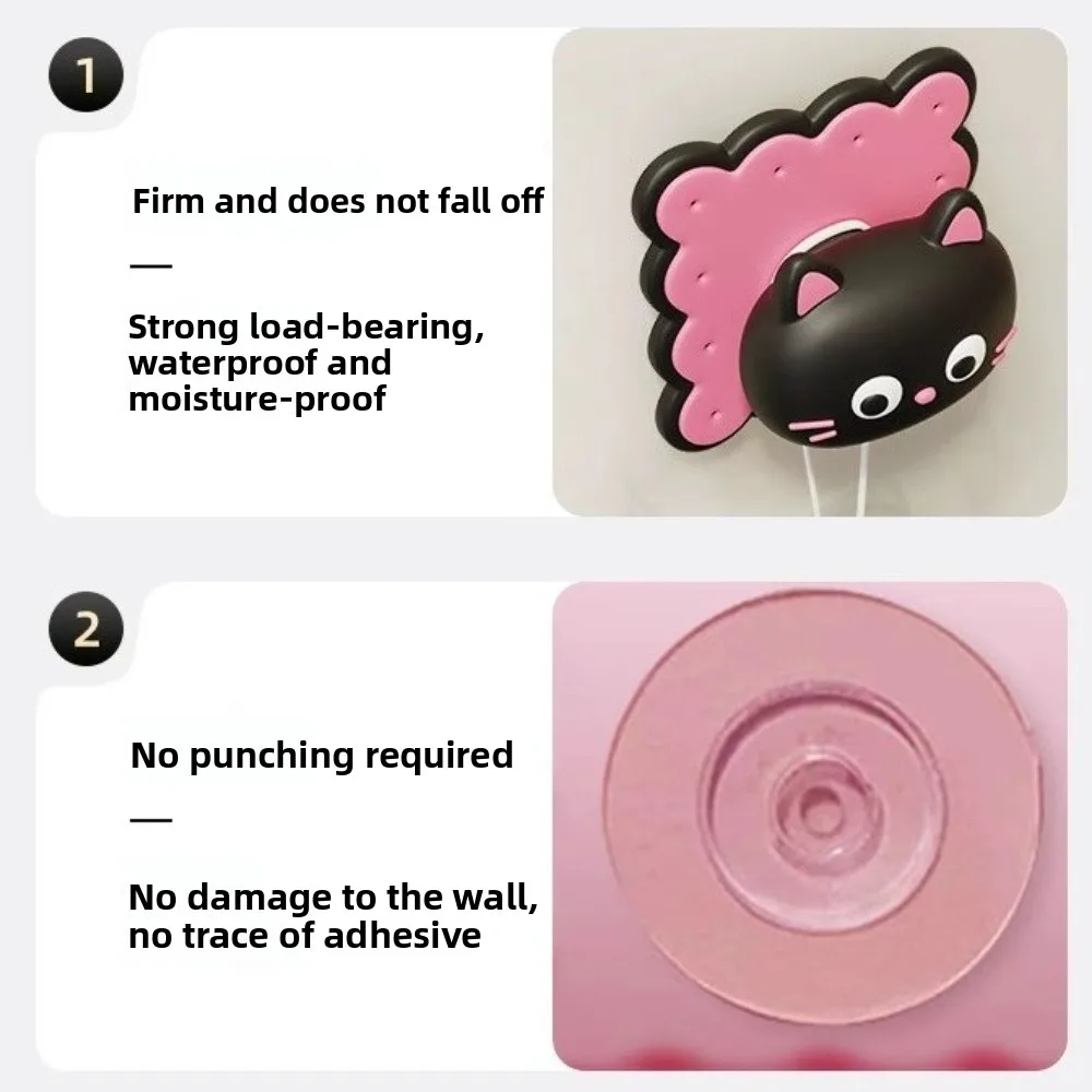 Neue Cartoon Katze Puppe Tür Stoßstange Aufkleber PVC Anti-Trap Schutz Türgriff Stumm Pad Langlebig Tür Griff Stop hause Verwenden