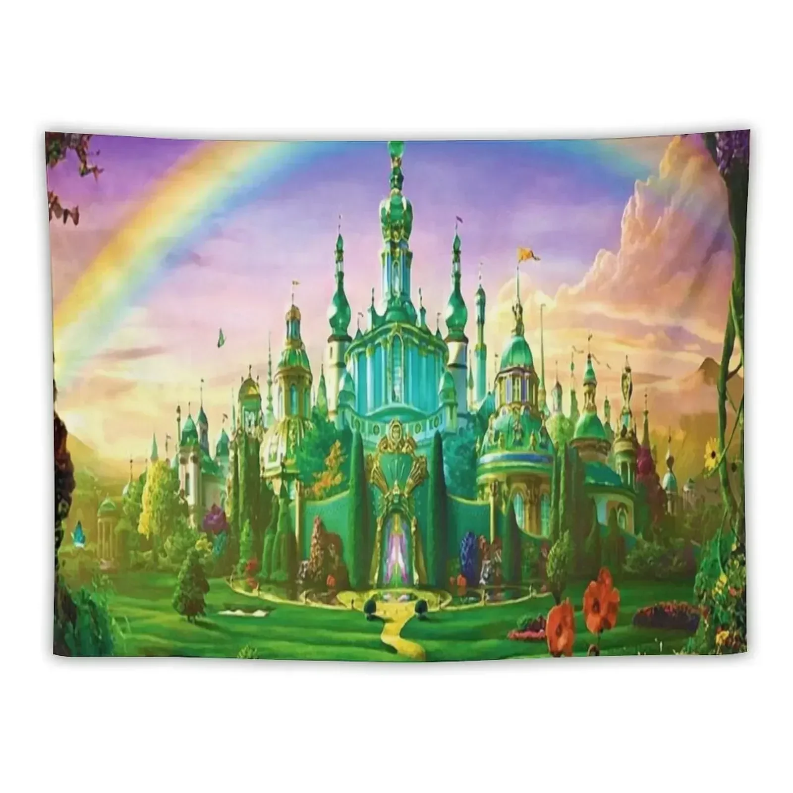 

emerald city wizard oz print digital art edit mysticladyartmask Tapestry Decor For Bedroom Wall Hanging Wall Tapestry