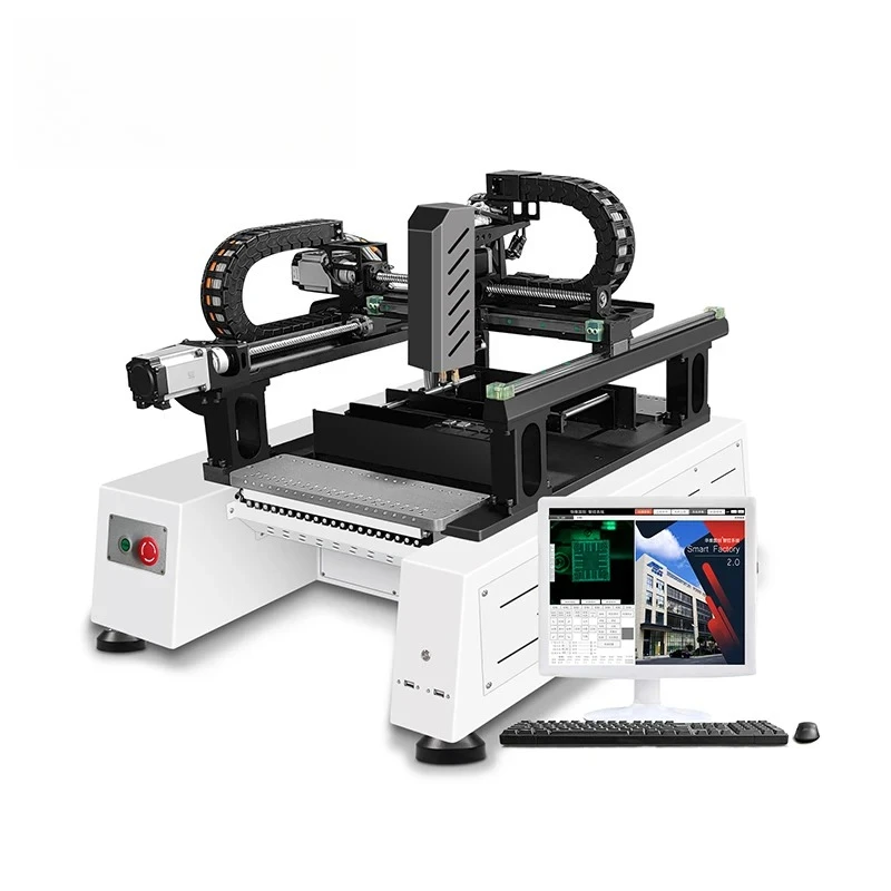 Desktop Pcb Pick And Place Machine 2 Head 40 Feeder SMD Chip Placement For Pcb Assembly