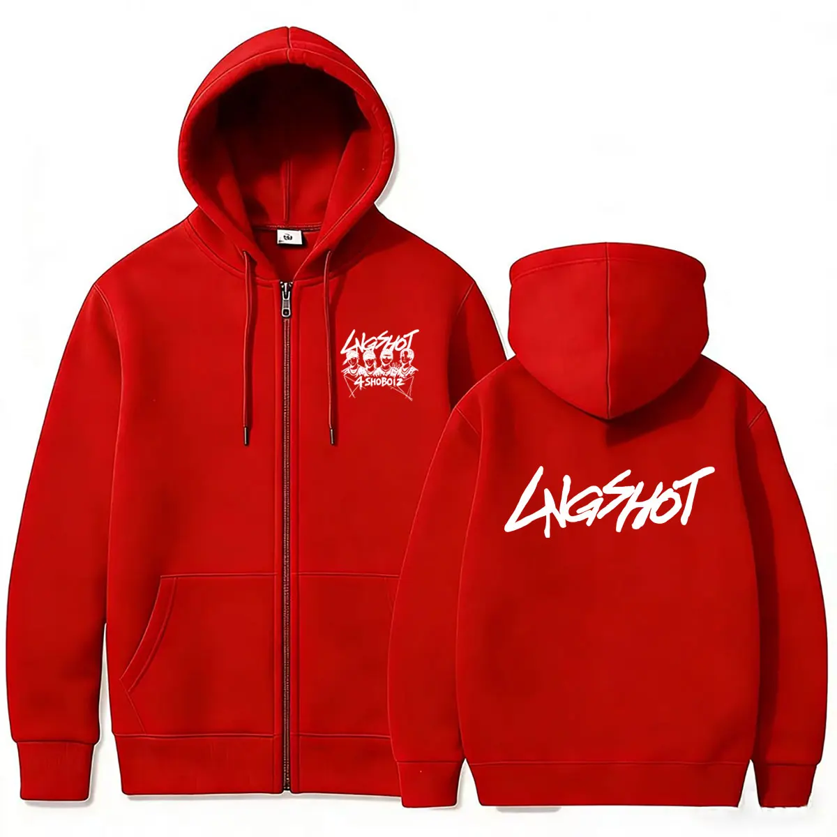 Koreanische Band Jay Park Lngshot Grafik-Reißverschluss-Hoodie 4SHOBOIZ Pop-Musik Zip-Up-Jacke Mantel Herren Damen Kpop Mode Trend Streetwear – Detail 5