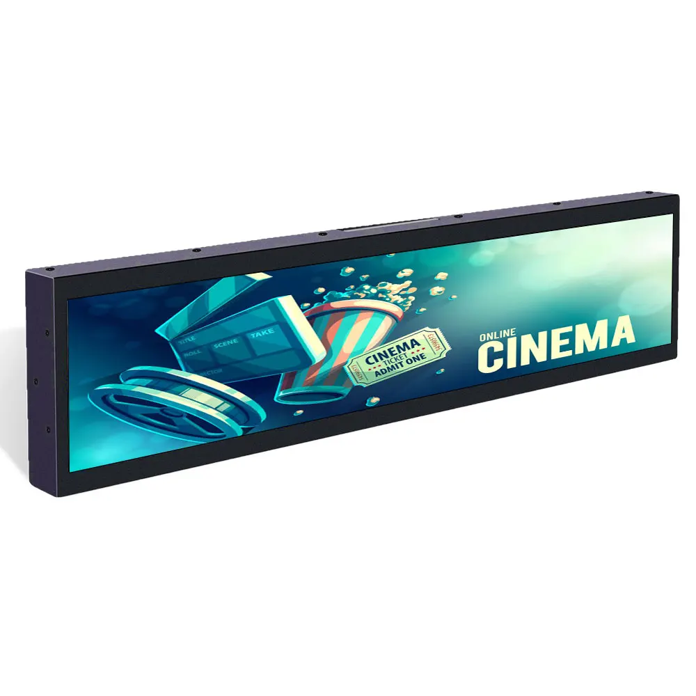 

Customized size 23.9inch bar type lcd panel touch advertising display shelfdigital signage