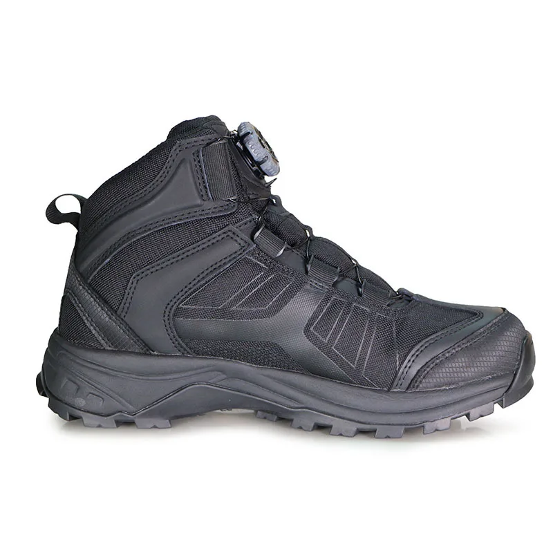 Training Shoes Black Quick on And Off Tactical Outdoor Duty Breathable Automatic Buckle Shoes Wear-resistant Shoes