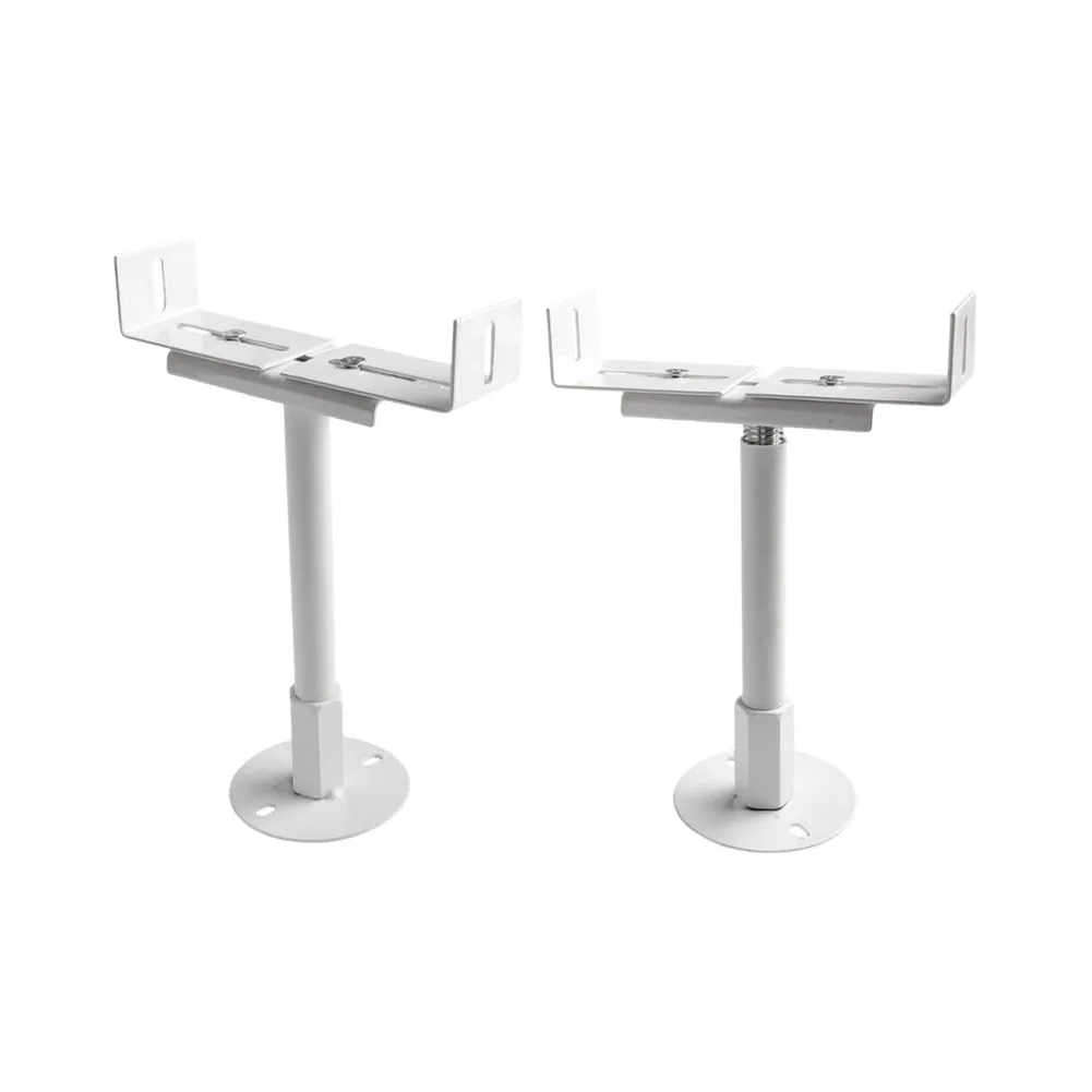Aluminum Radiator Brackets Set of 2 Adjustable Height 8 to 26cm Compatible with Cast Iron Radiators White Finish