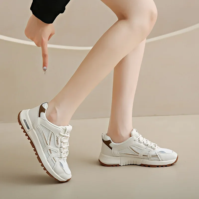 Casual Shoes Women Ladies Sneakers White Shoes Woman Summer Sneakers For Women Breathable Mesh Shoes Fashion Brand Sneakers Bona