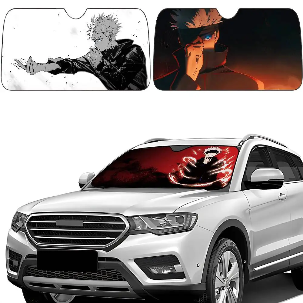 

J-Jujutsu Kaisen Satoru Gojo Car Sunshade Curtains Windscreen Front Window Visor Sun Visor Solar Protect Plaid Gift Novelty Car
