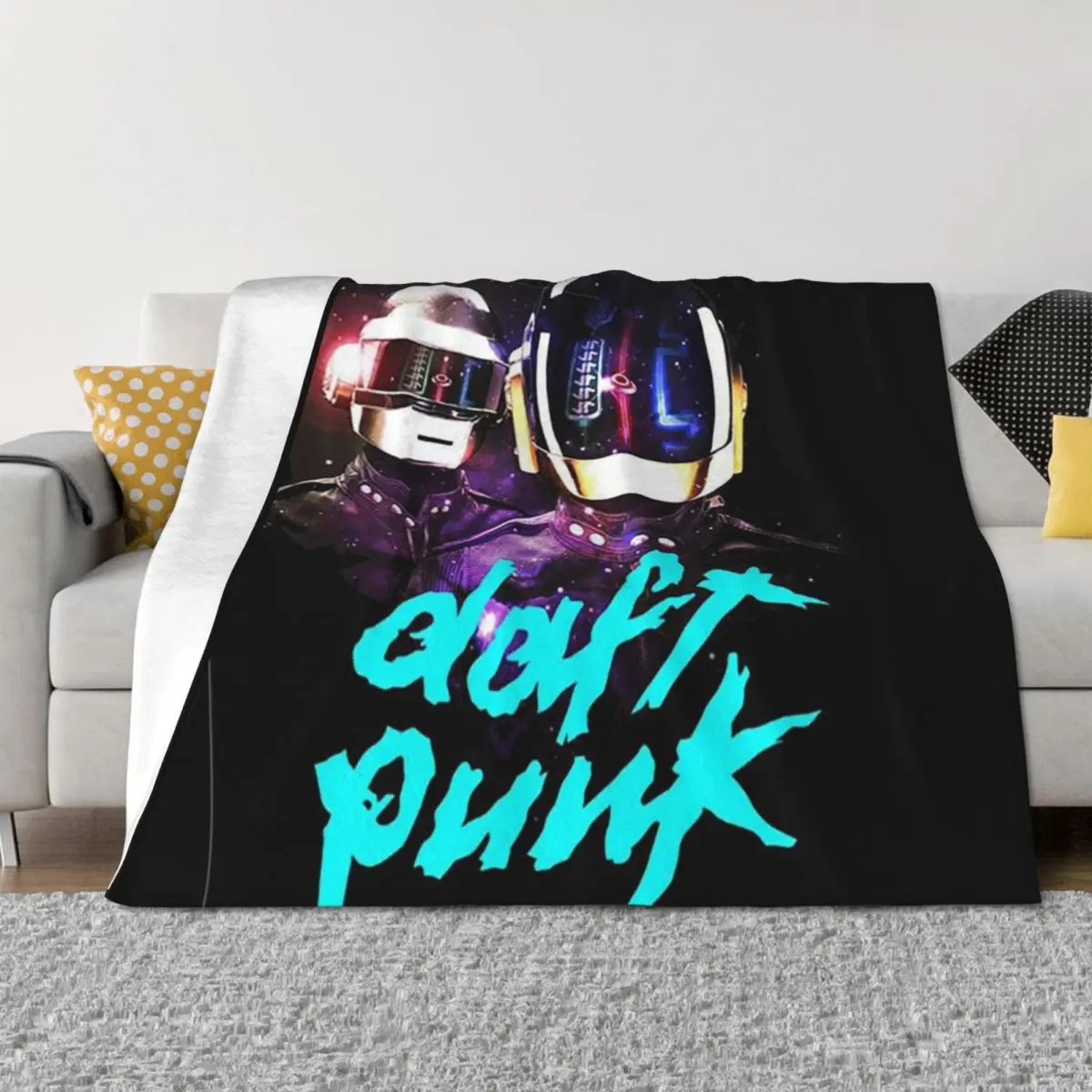 

daft punk Throw Blanket Sofa Quilt for winter Hairys Blankets