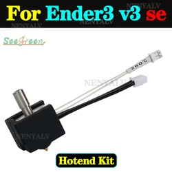 For Ender 3 V3 SE Hotend Upgrade Heating Block Kit High Temperature Stainless Steel Throat Tube Hotend Heat Block for Ender-3 V3