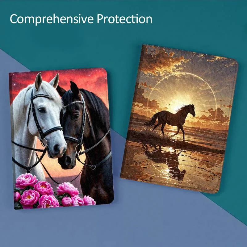 

Sunset Beach Horse Run For Huawei MediaPad T5 T10s M6 M5Lite SE Honor Tab 5 6 7 V7 V8 X8a X9a Pro Soft Tablet Case Gift