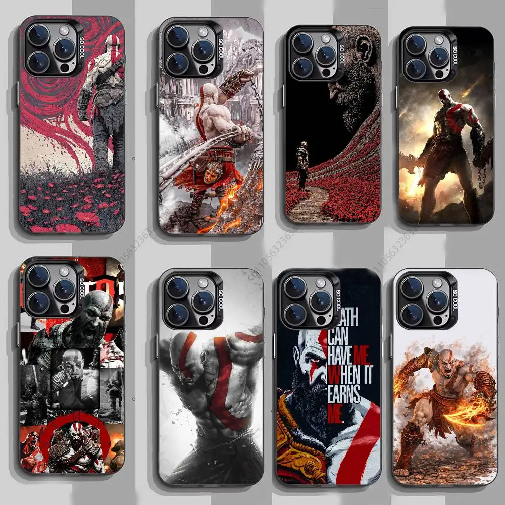 G-God OF War K-Kratos phone Case for iPhone 17 11 12 Pro Max Plus Mini Air SE 16e 14 15 16 13 Soft Shell
