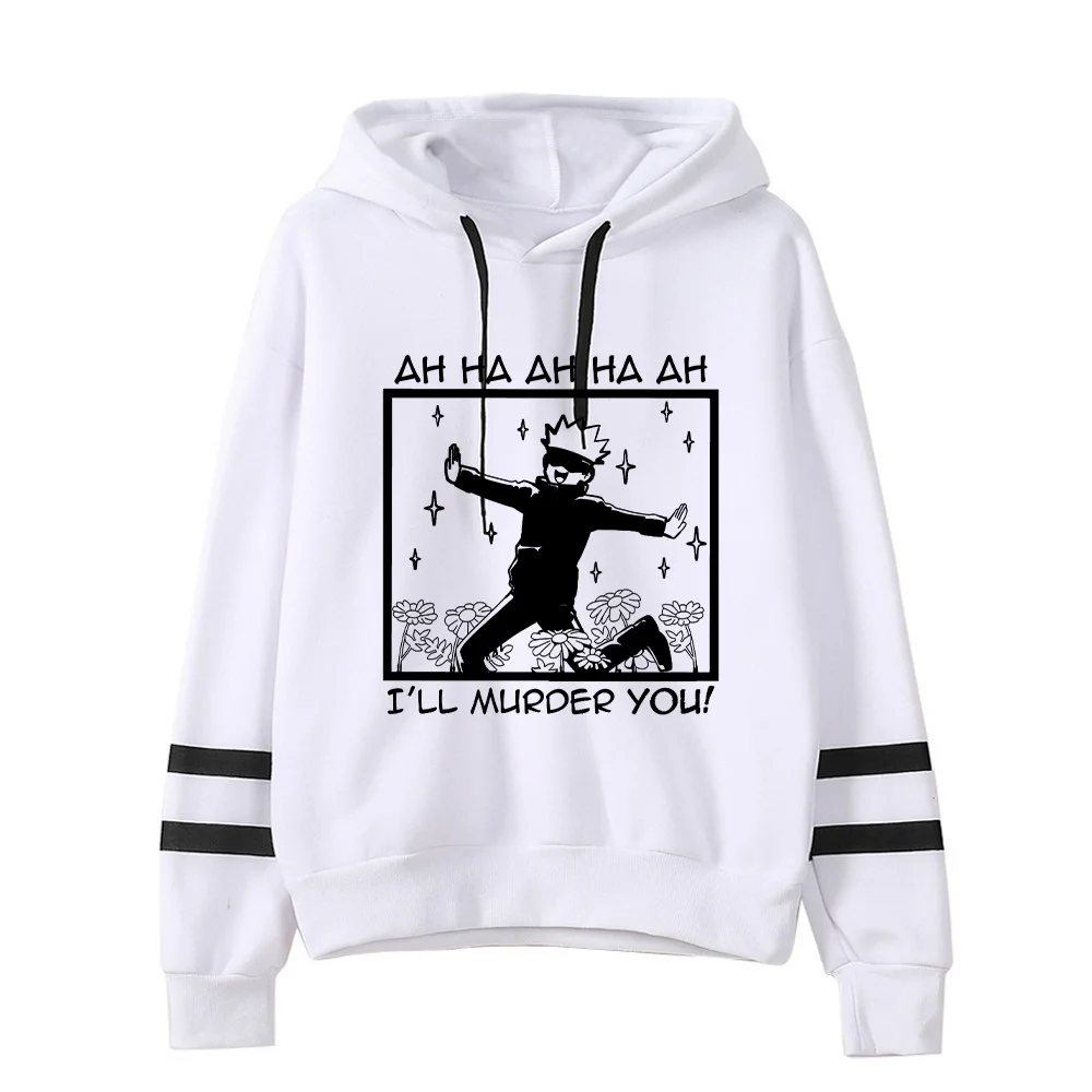 Anime Jujutsu Kaisen Hoodie Woman Gojo Satoru Graphic Hoodies Japanese Fashion Cartoon Hooded Long Sleeve Pullovers Winter Tops