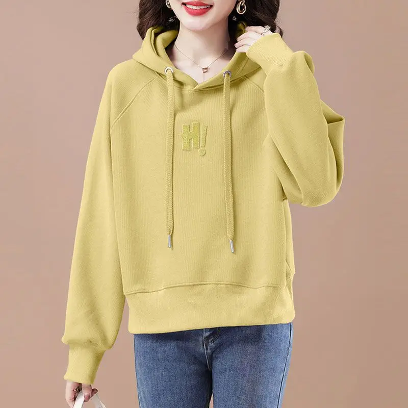 

Pure Cotton Hooded Short Sweatshirt 2025 Autumn and Winter New Casual Fashionable Versatile Top