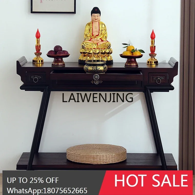 LYY  table incense case Solid wood Guan Gong Shentai Bodhisattva offering Chinese shrine